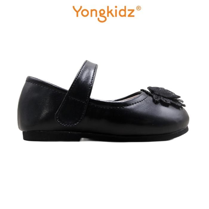 *TERLARIS* [ ORIGINAL ] YONGKIDZ BALERINA OLGB1491124 KIDS Anak Perempuan Sepatu Fashion  HITAM, 23 