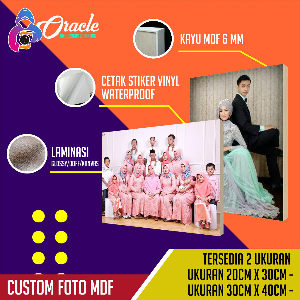 Cetak Foto MDF & Frame Blok