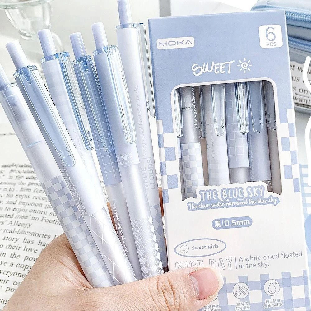 

6pcs Gel Pen Aesthetic Isi Pulpen Gel 0.5 Mm 1 Pack Pulpen Hitam Aesthetic Pena Pen Mekanik Retractable Bolpoin 4pcs Lucu Korea Alat Tulis Sekolah