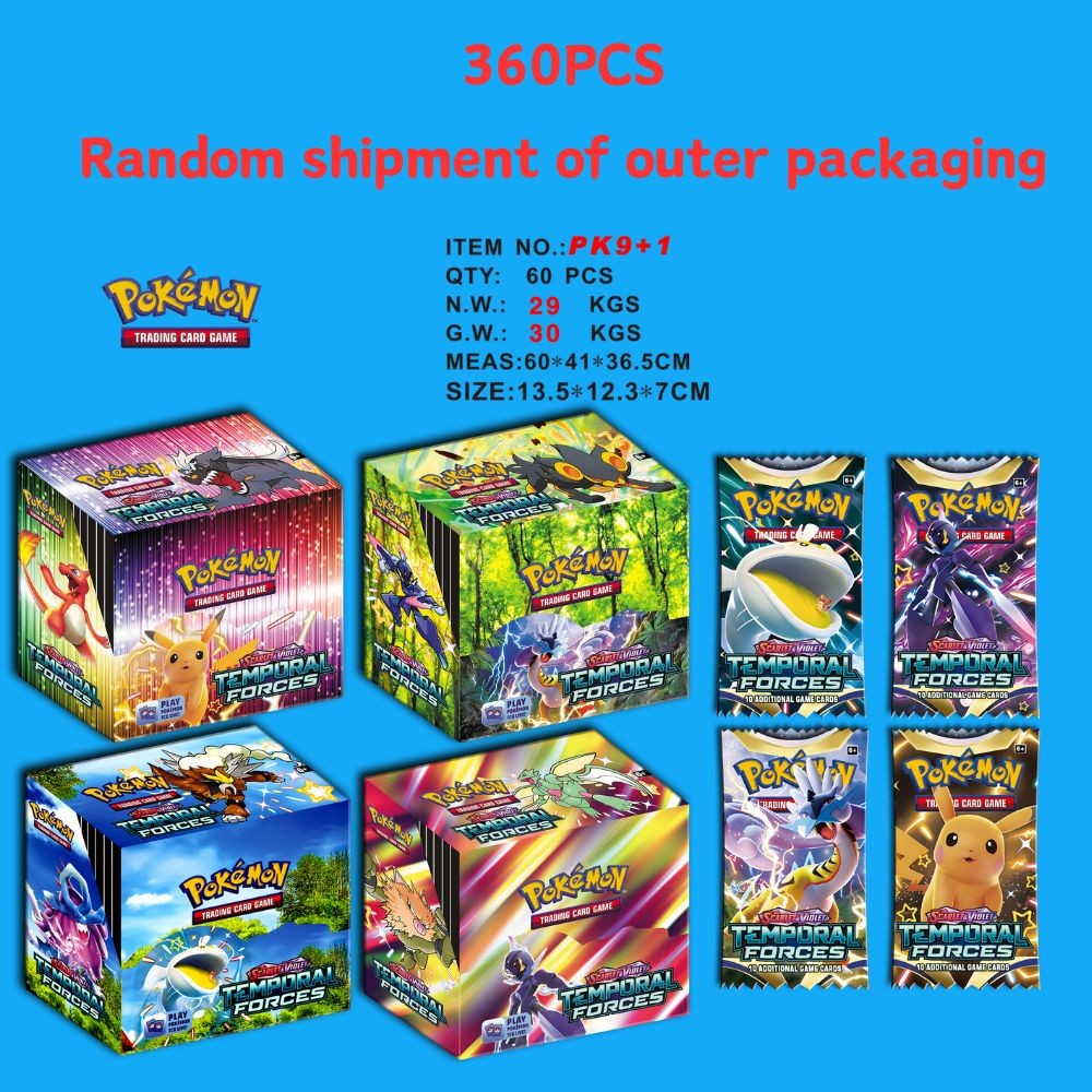 

360Pcs Pokemon English TCG: Hidden Fates Evolutions Booster Collectible Trading Card Game Children