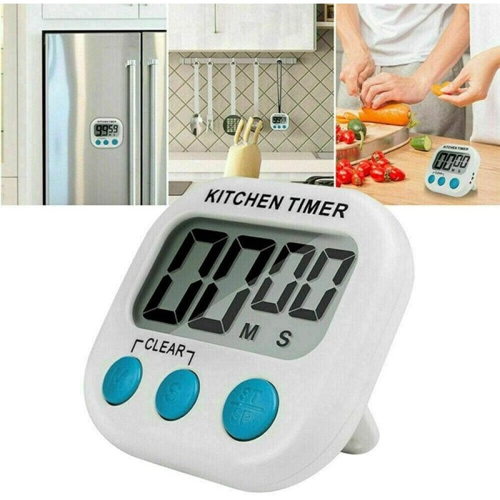 Digital Kitchen LCD Timer Stopwatch Stop Watch JS-118 Serbaguna Pengatur Waktu Hitung Mundur Masak Rebus Panggang Bakar Goreng Baking Kue Roti Barista Koki Bunyi Alarm Buzzer Pengingat Berdiri Meja Dapur Olahraga Countdown Clock Time Management Magnetic