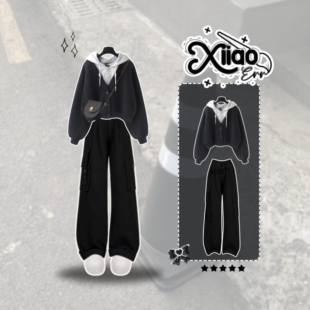 Ramadhan 2IN1 Set AA216 One Set Korean Style OOTD OLD MONEY Outfit Kekinian Style Remaja Kece (Atasa