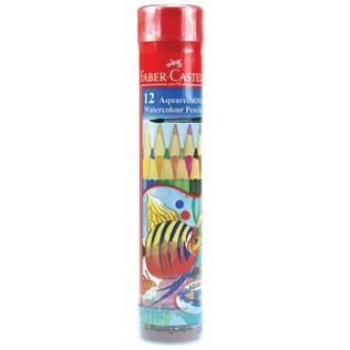 

WATER COLOUR PENCILS TIN CAE 12L ROUND FABER CASTELL 115912/PENSIL WARNA