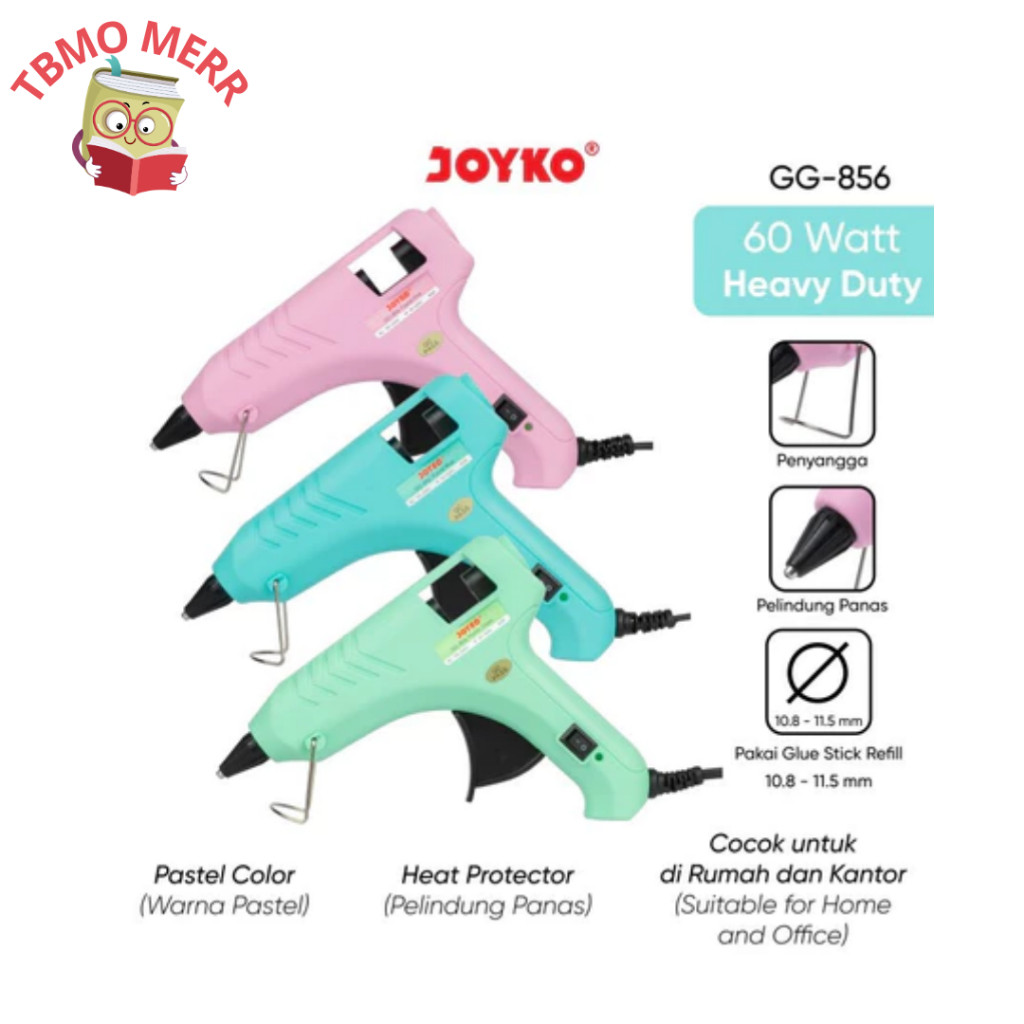 

Joyko Alat Lem Glue Gun GG-856 Pastel - Joyko Alat Lem Tembak Besar (Untuk Refill Besar)