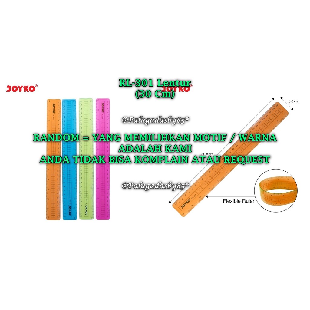 

(1 Biji) GROSIR Penggaris JOYKO RL-301 30 Cm Flexible Ruler / Penggaris Lentur Joyko RL-301 (1 Biji)
