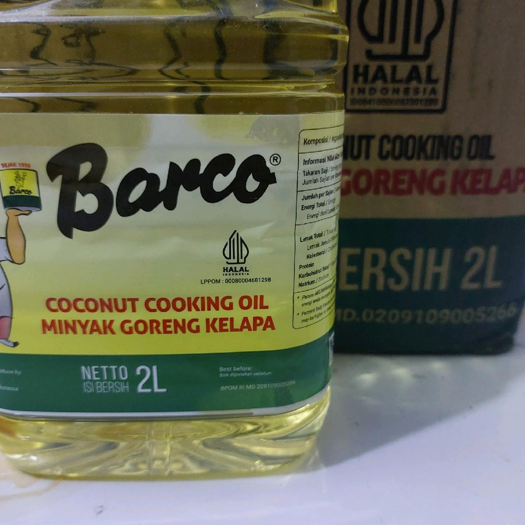 

Minyak goreng kelapa BARCO BOTOL 2 LITER.coconut oil Bahan Masakan