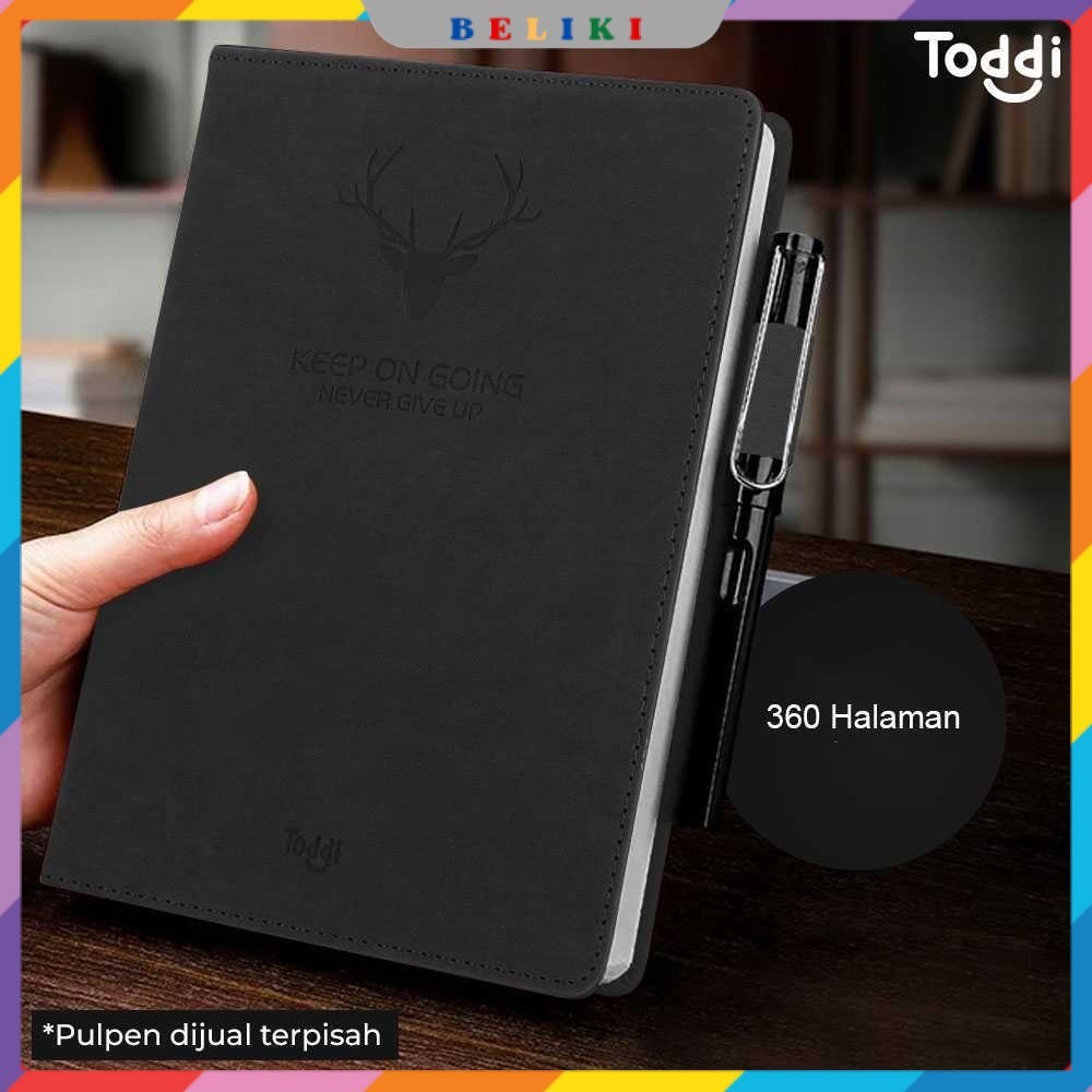 

Toddi Buku Jurnal Hardcover Notebook Diary 80 GSM 360 Halaman Grid - CW-5025