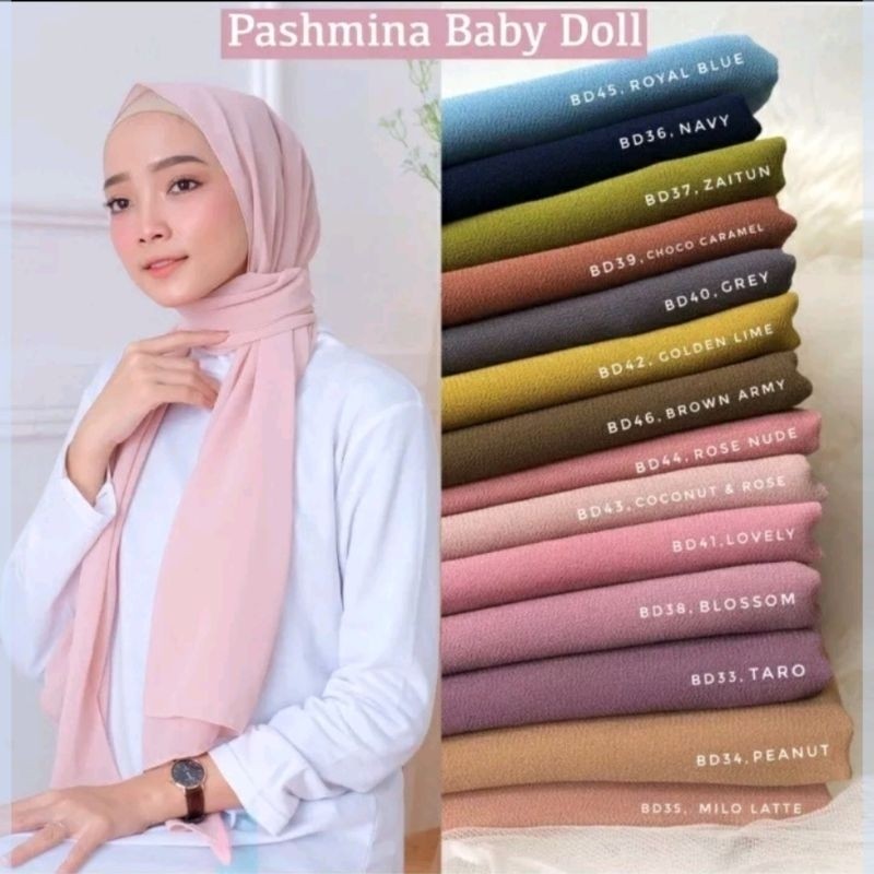 PASHMINA CERUTI BABY DOLL/SHAWL /PASHMINA SABYAN/JILBAB PANJANG CERUTY BABY DOLL