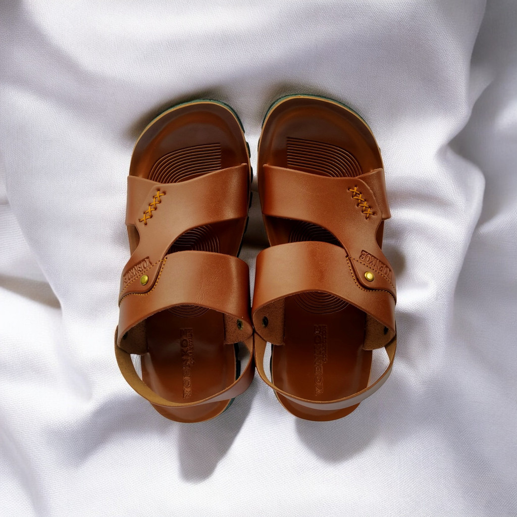 (FLASE SALE)Sandal Pria Kulit Import Terbaik Tebal Non Slip / Sandal Kulit Pria YOENKOE Tasik