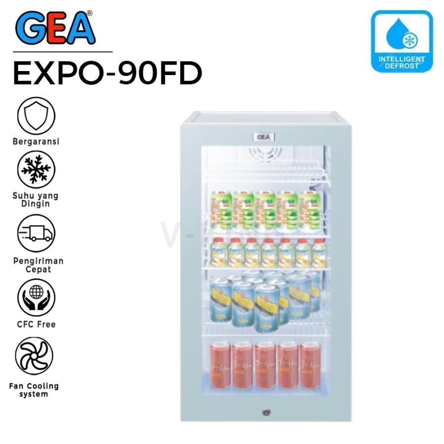 Showcase Pendingin Mini GEA EXPO 90FD / EXPO 90 FD 92 Liter Display Cooler