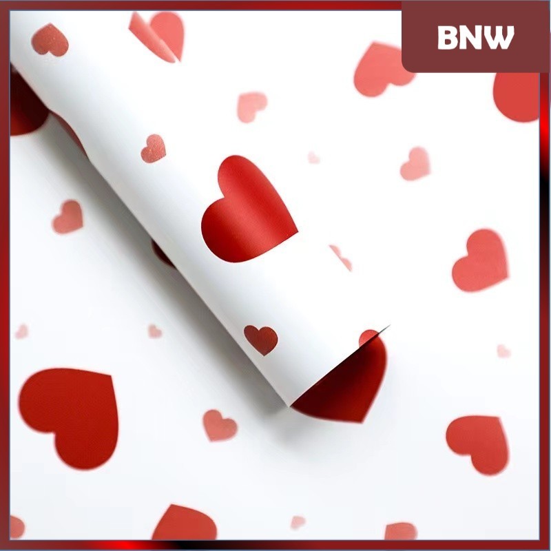 

BNW - FL43 HEART Kertas Bunga Paper Buket Motif Cellophane