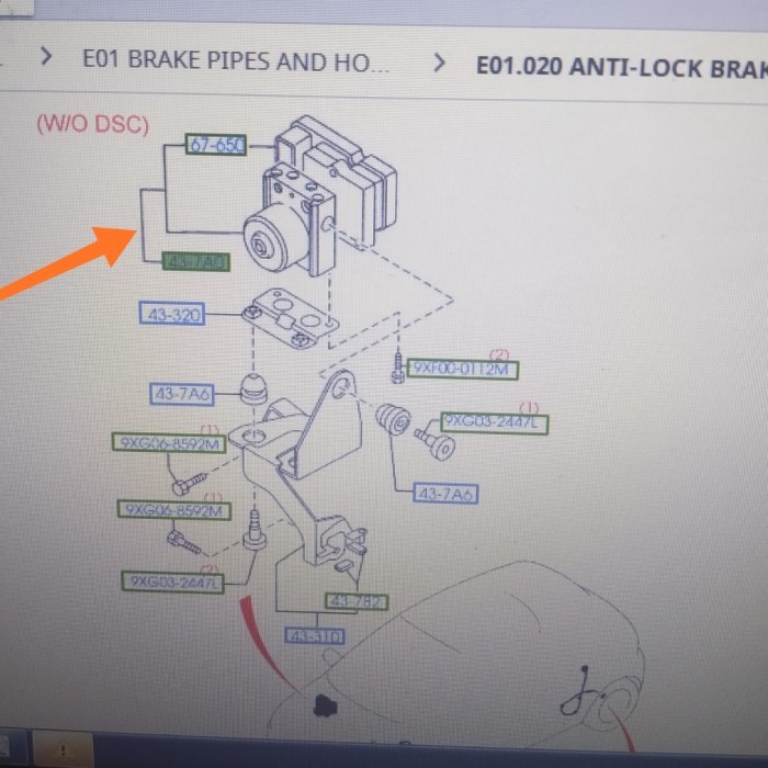 Module ABS Ford Fiesta 1.6 Matic Original Baru berkualitas