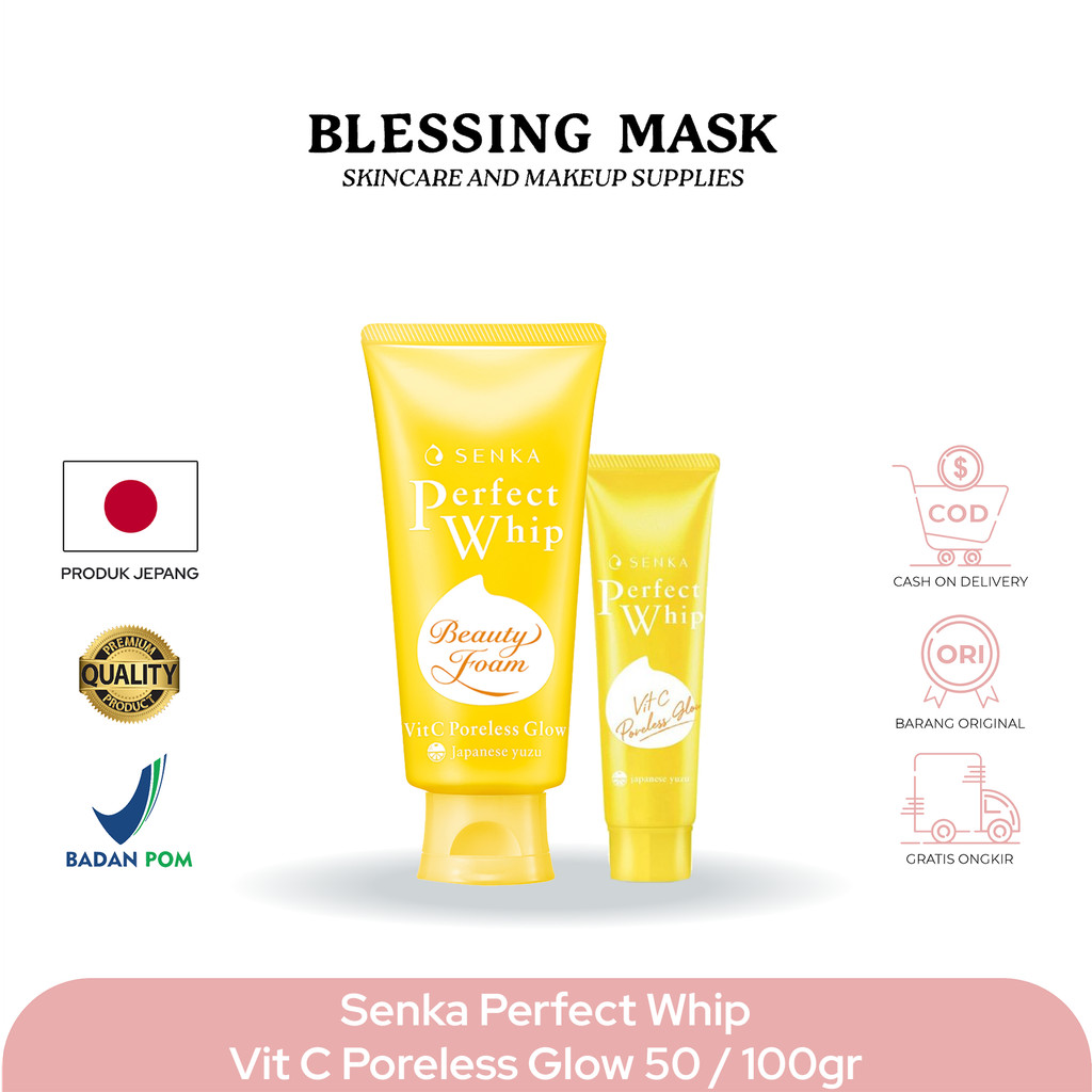 SENKA Perfect Whip, White Clay, Anti Shine, Vibrant White Facial Foam