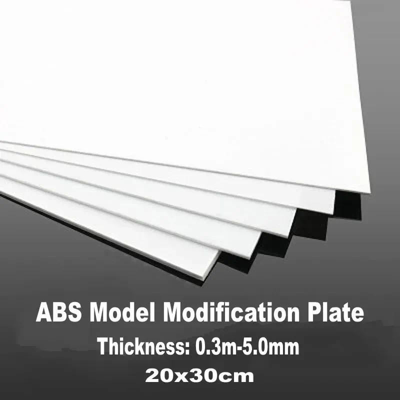 

2pcs/lot ABS Model Modification Plate 0.3m-5.0mm Plastic Board Special Model Building Tools for Model Hobby DIY 20x30cm