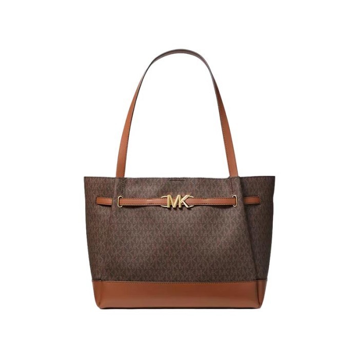 Tas Wanita Cewek Perempuan MK Reed Signature Large Tote Bag - Brown 100% ORIGINAL