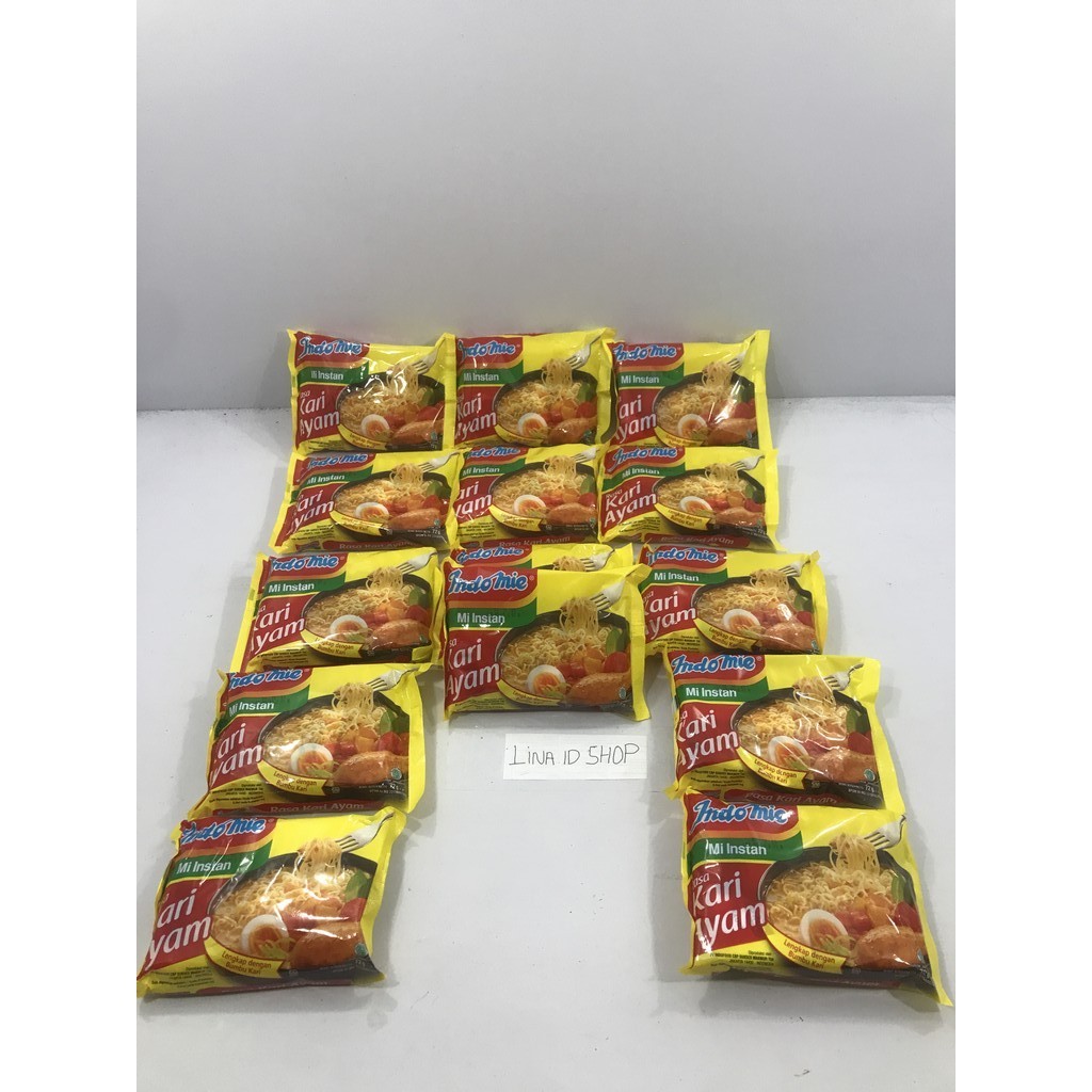 

10 Bungkus - Indomie Mi Instan Rasa Kari Ayam Lengkap Dengan Bumbu Kari Kemasan 72gr