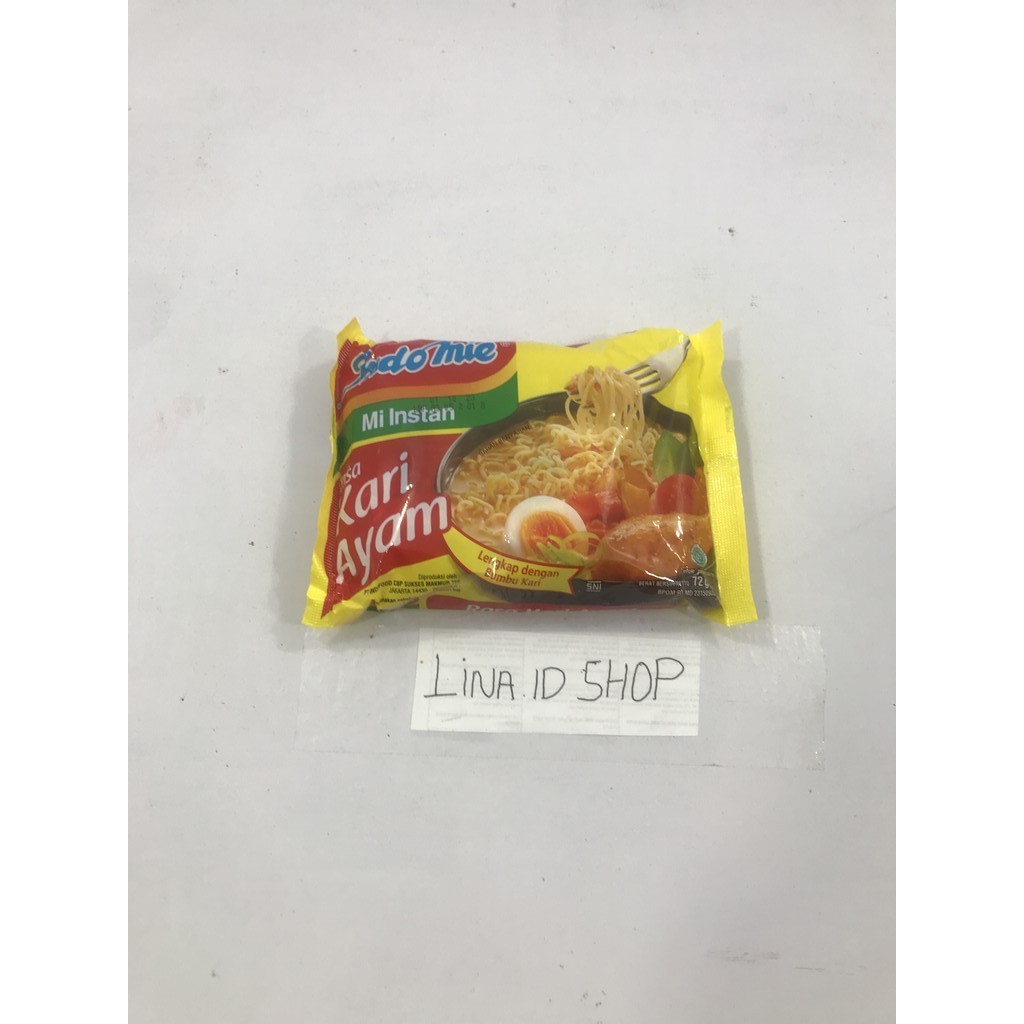 

1 Bungkus - Indomie Mi Instan Rasa Kari Ayam Lengkap Dengan Bumbu Kari Kemasan 72gr