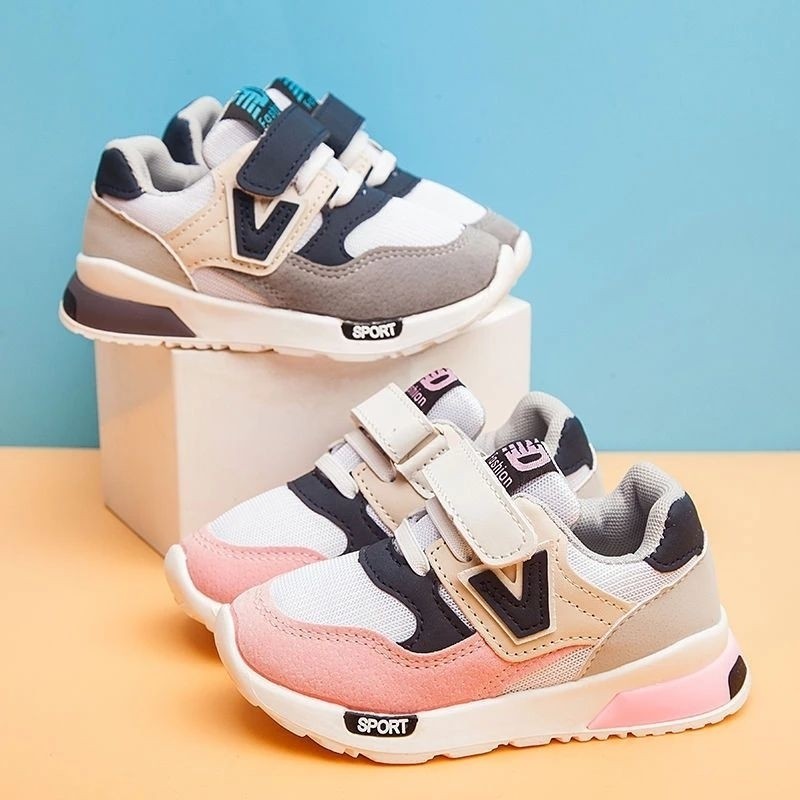 SEPATU ANAK SIZE 23-30 "FREE BOX"  Sepatu Sneakers Anak For Casual 2 Tone Warna  LV0187