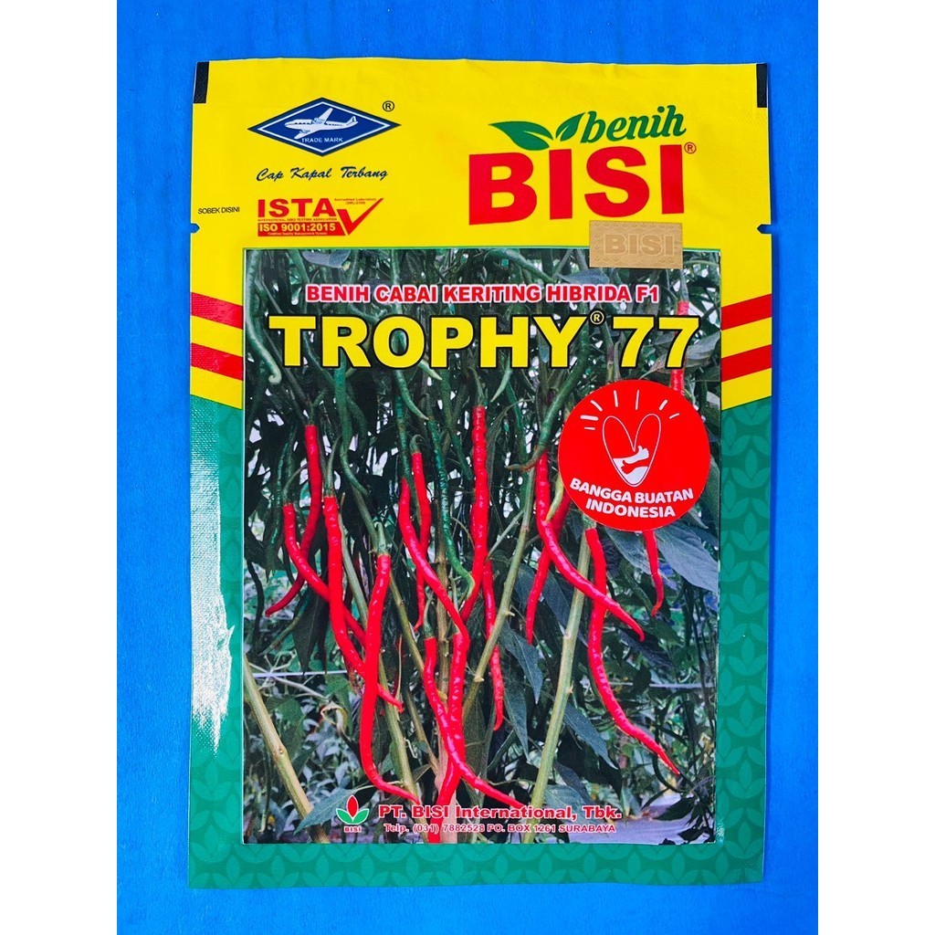 Promo!! Benih cabai keriting TROPHY 77 isi 10gr dari CAP KAPAL TERBANG