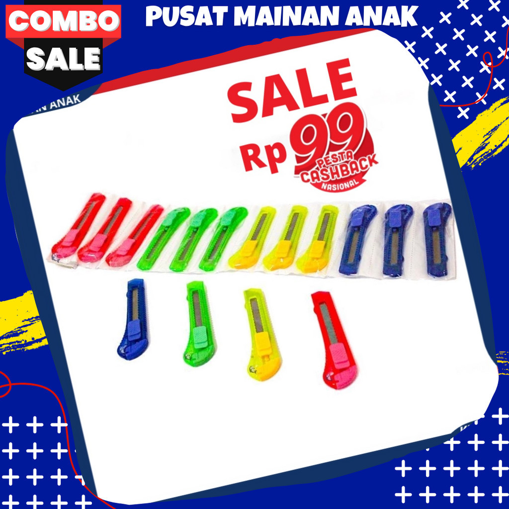 

( PROMO ) Pisau Cutter Besar Transparan Warna Warni Murah Per Pcs - Alat Pemotong Kater Tajam Bening - Murah 1PC GROSIR