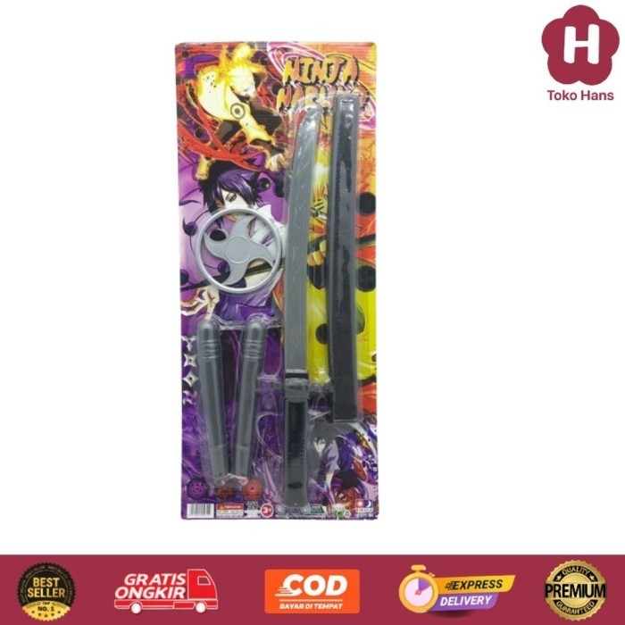 Mainan Cowok Pedang Pedangan Ninja Set Naruto
