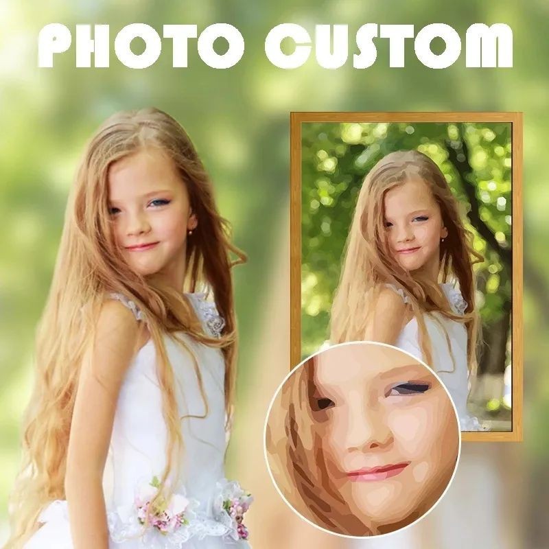 

Personality Photo Customized DIY Oil Paint Paintings By Numbers Picture Drawing by Numbers Canvas Coloring by Numbers Acrylic