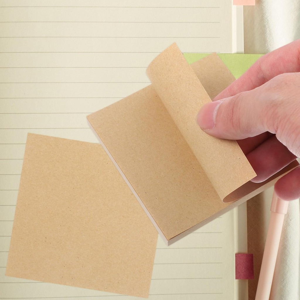 

Kiara Sticky Note Coklat 76x76 mm 100 Lembar / Kertas Tempel Pesegi / Kertas Memo Tempel / Memo Kraft Paper Notes