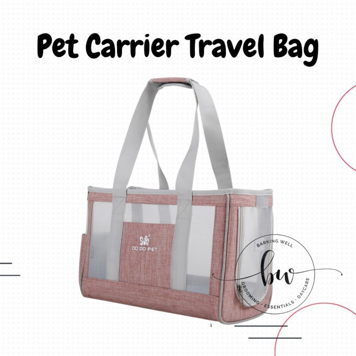 Travel Pet Carrier Breathable Mesh - Pet Cargo Tas Jinjing Hewan Dog - Pink