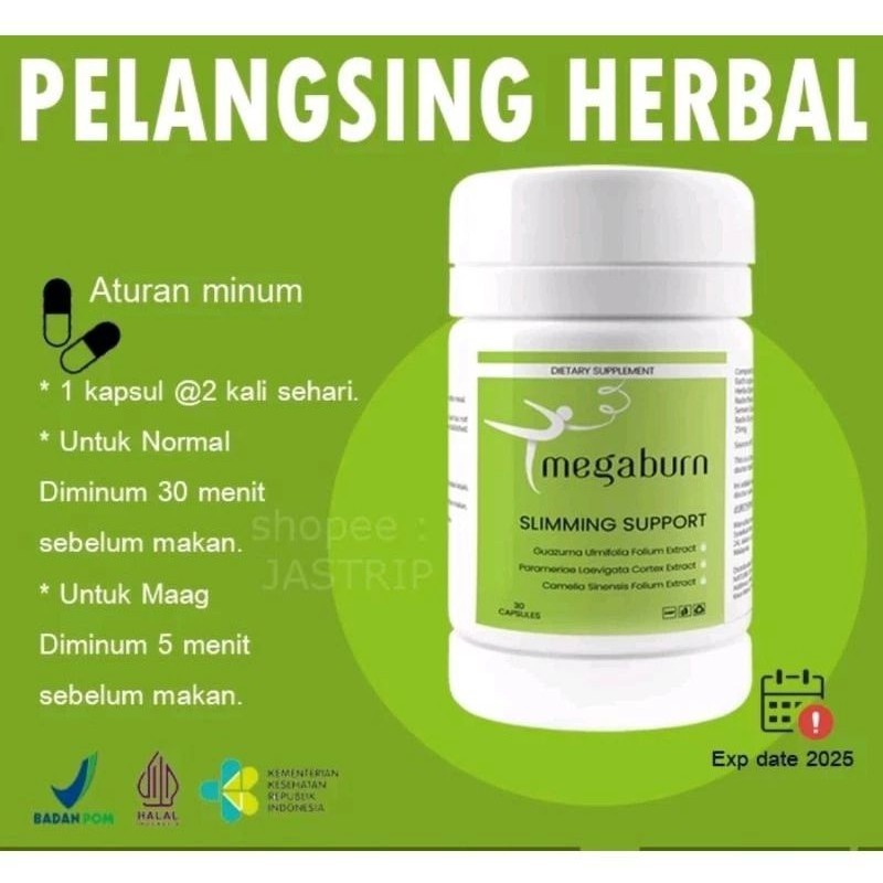 NEW TERBAIK MEGABURN SLIMMING SUPORT CAPSULE ORIGINAL MEGABURN ASLI ORIGINAL