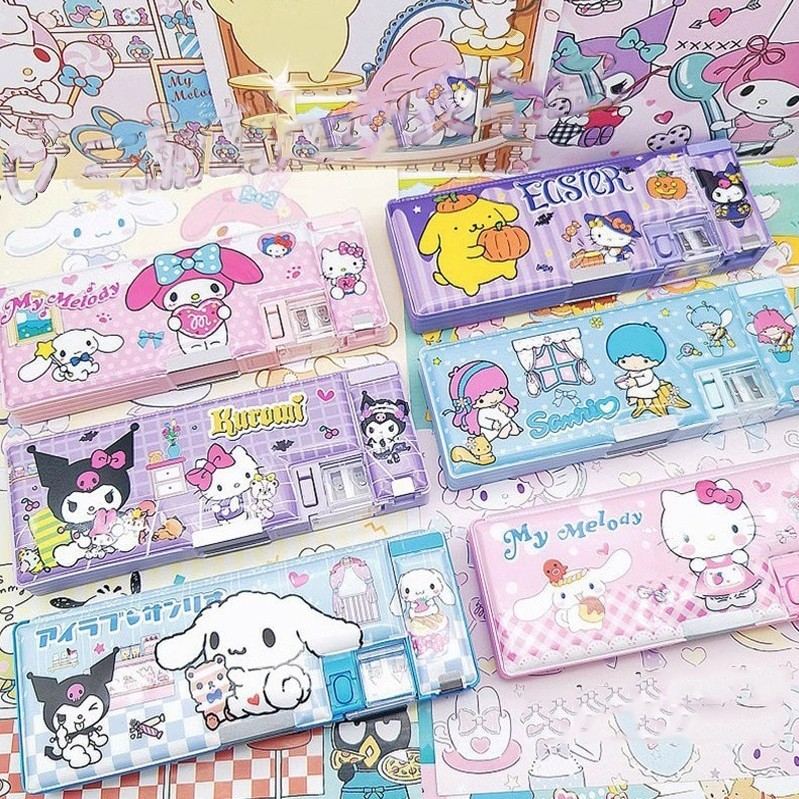 

VIRAL!! KOTAK PENSIL MAGNET + PENGSERUT MOTIF SANRIO / PENCIL CASE SANRIO KAWAII BS