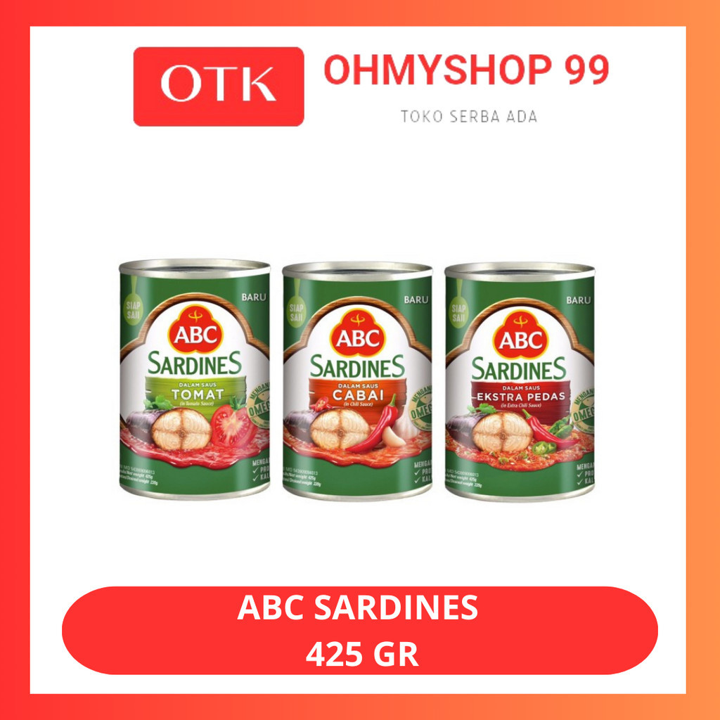 

ABC Sardines Sarden Sardene Dalam Saus 425gr