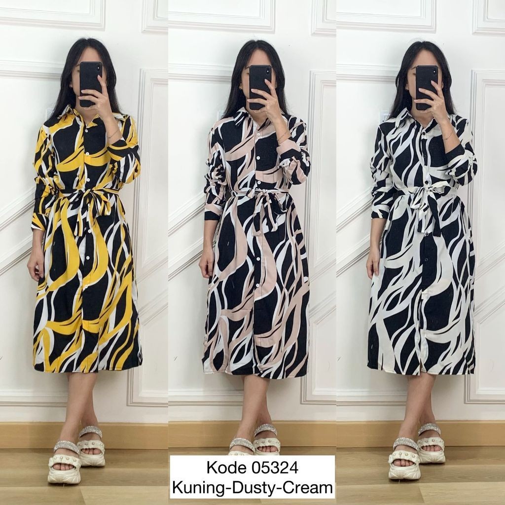 Tunik Dress I Dress Silk Motif I Tunik Motif Elegan I Tunik Cantik Elegan Motif