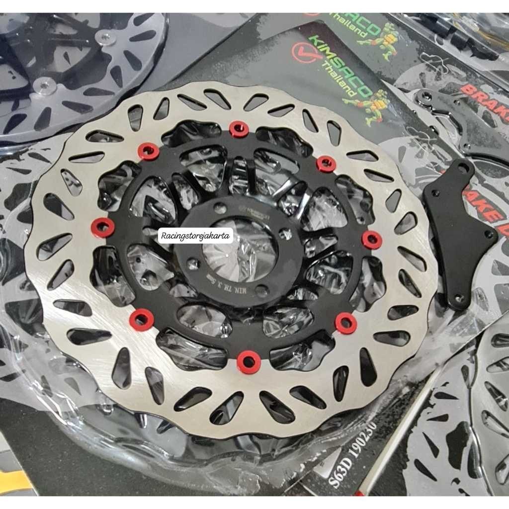Disc Brake Mos 300mm Plus Breket Piringan Cakram Depan Variasi Motor Karisma Supra x Supra 125 Supra