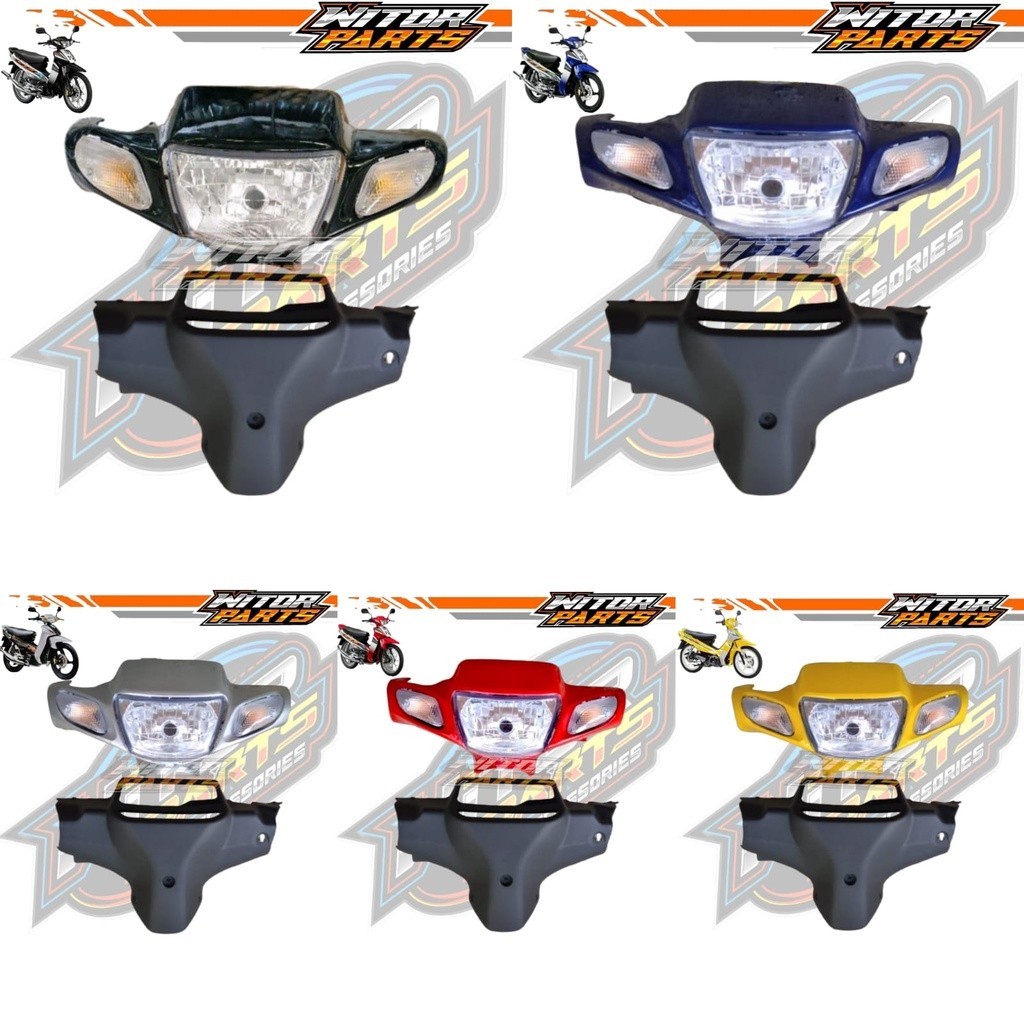 Batok Kepala Depan Belakang Yamaha F1ZR Fizr Vega R Lama + Lampu Dan Sen / Batok Kepala Depan Belaka