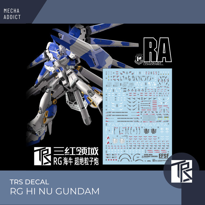 Water Slide Decal RG Hi Nu + Hyper Mega Bazooka Launcher by TRS Transa
