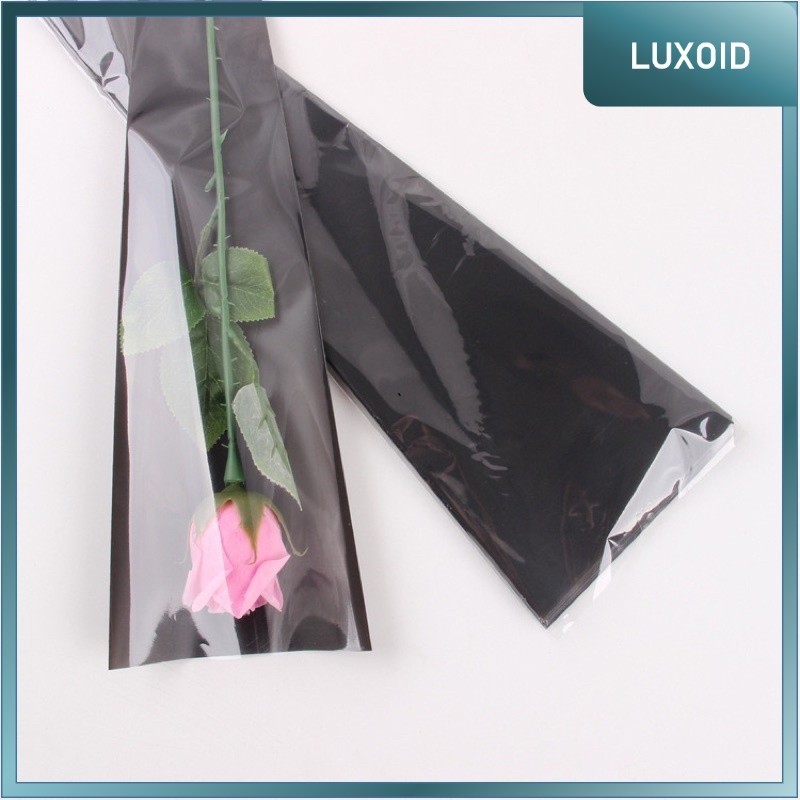 

LUXOID - 1pc Plastik Bunga Mawar 1 tangkai (ecer per lembar) / Wrapping Plastik untuk Mini Buket Rose