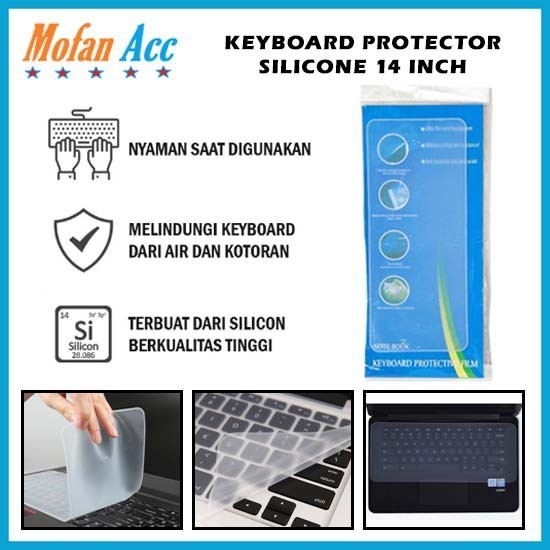 Pelindung Keyboard Silicone 14Inch Protector Keyboard Cover Laptop Silikon 14" Tipis Anti Air Debu