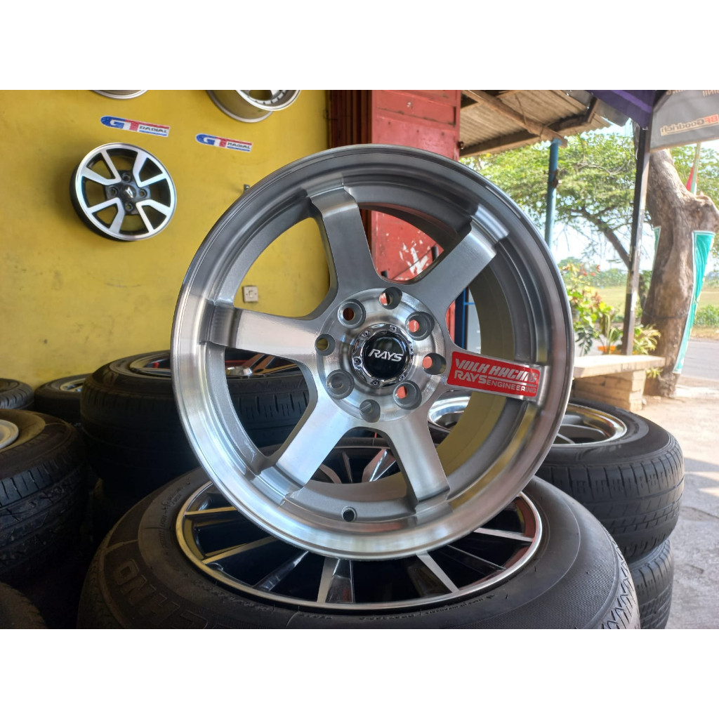 VELG TE37 SL H8 R14 warna silver polis