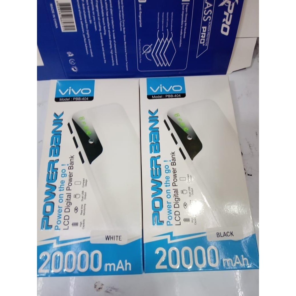 PB POWERBANK POWER BANK VIVO MURAH KAPASITAS 20000 mAh PBB 404 universal power bak