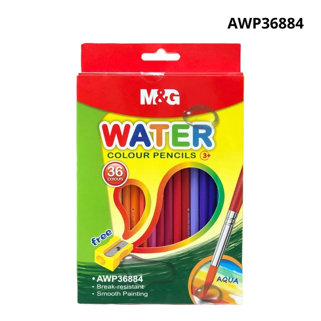 

Pensil Warna Water Colour M&G 36 Warna Colour Pencil #AWP36884 Free Rautan - SHAGB