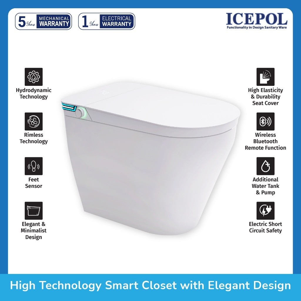 Icepol Smart Closet SM2308 Otomatis / Automatic System Kloset Duduk