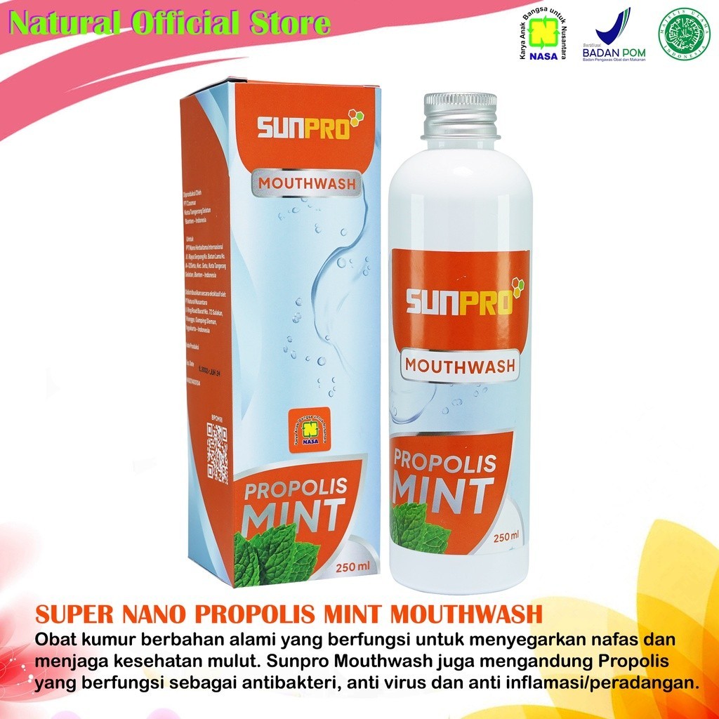 OBAT KUMUR SUNPRO MOUTHWASH PROPOLIS MINT