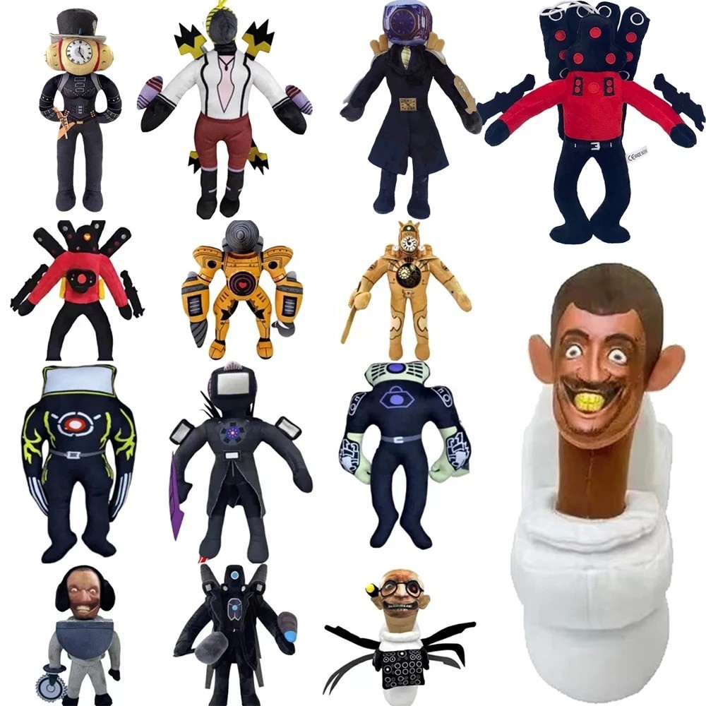 Skibidi Toilet Plush Soft Toy Cameraman TV Man Skibidi Dop Dop Yes Yes Titans Camcordeman Speakerman