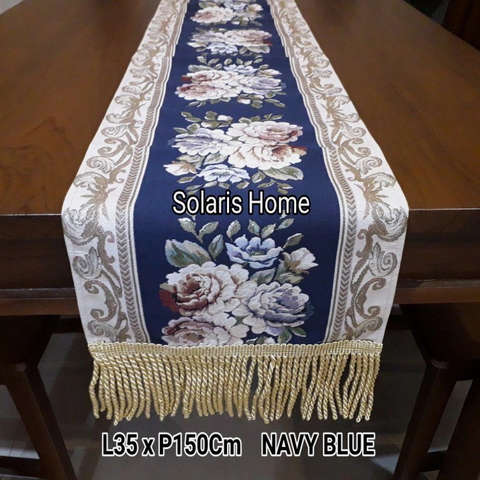 Sintias Taplak Panjang MAROKO SEGI FULL RUMBAI Runner Meja Sofa Tamu TEBAL