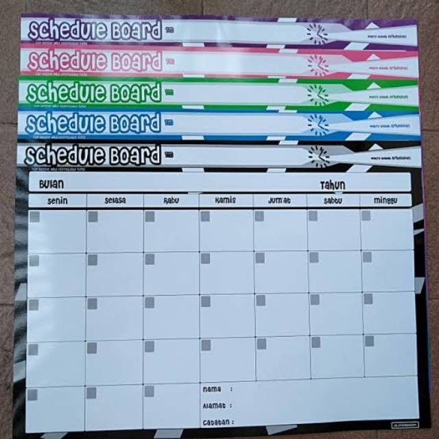 

Schedule Board mudah dibawa