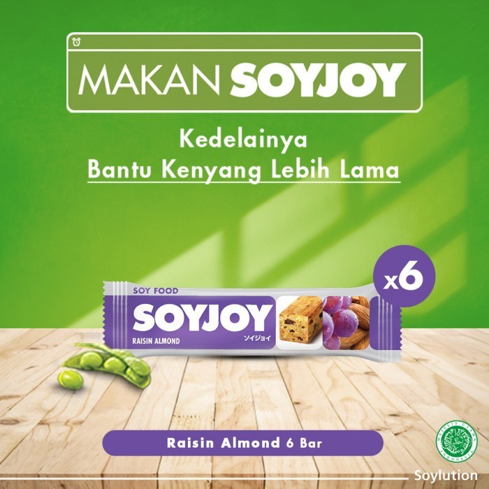 

New SOYJOY RAISIN ALMOND Isi 6 Bar