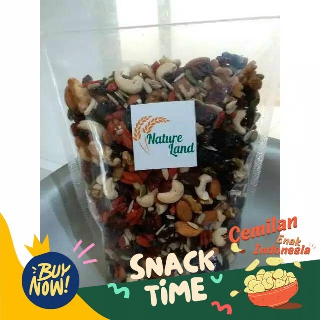 

Special Diskon ROASTED TRAIL MIX NUTS & FRUITS 1000GR