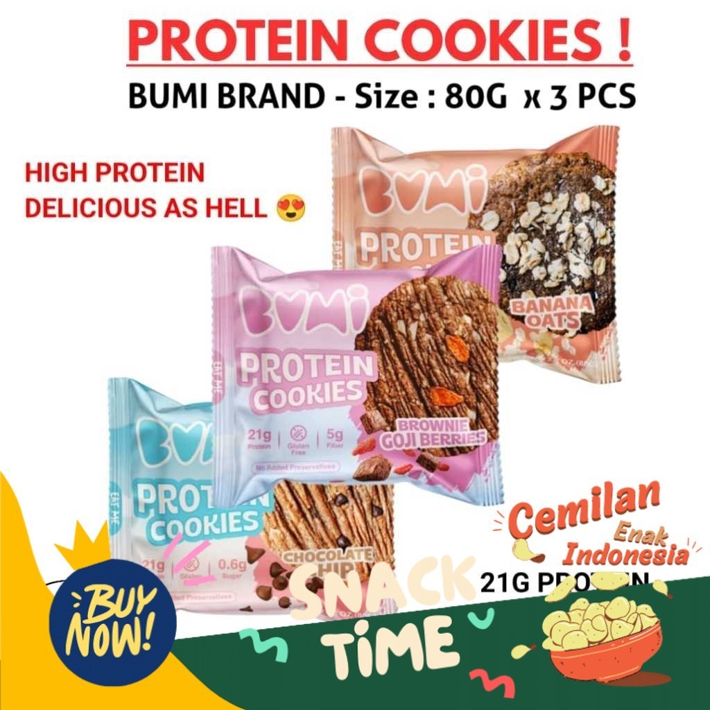 

Special Diskon HIGH PROTEIN BUMI COOKIES x 3 PCS - HEALTHY DIET SNACK BAR OAT