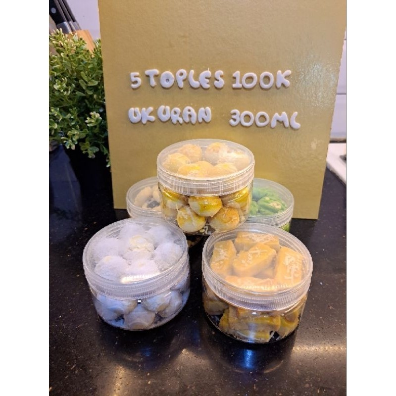 

DISKON PROMO KUE KERING KUE LEBARAN UK TOPLES 300ML NASTAR PUTRI SALJU