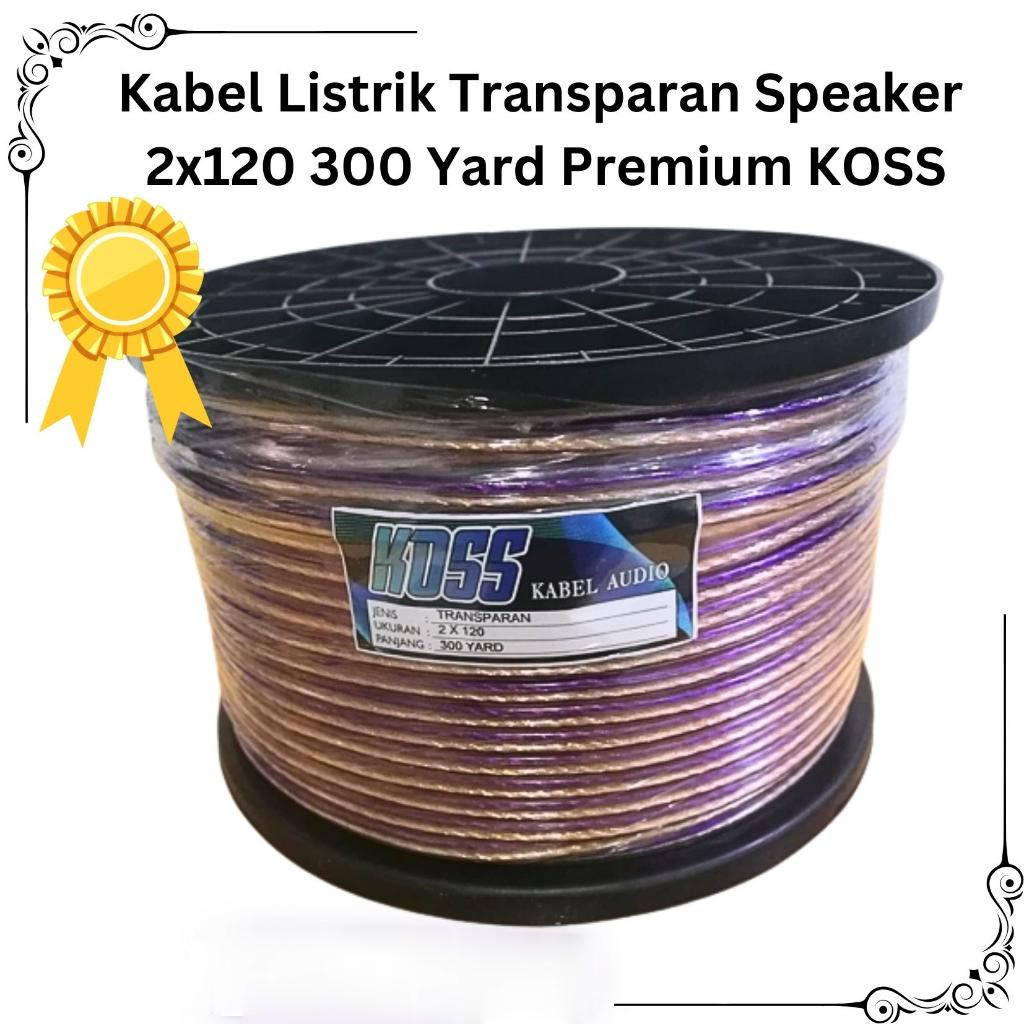 Kabel Listrik Transparan Speaker 2x120 2 x 120 mm 300M 300Meter Per Roll